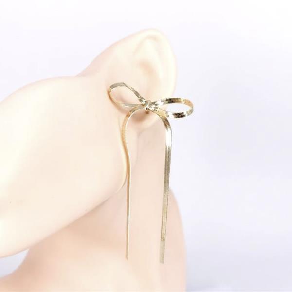 METAL RIBBON POST EARRING