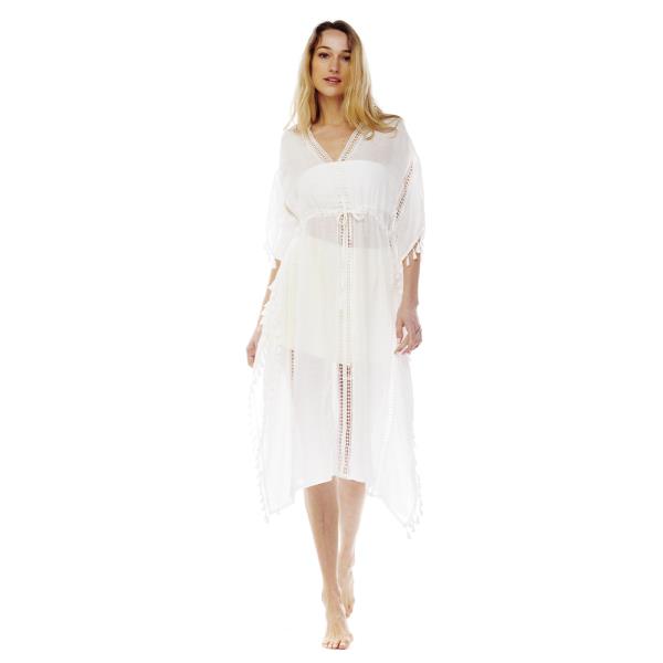 DRAWSTRING WAIST WITH TASSEL COVER UP
