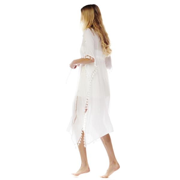DRAWSTRING WAIST WITH TASSEL COVER UP