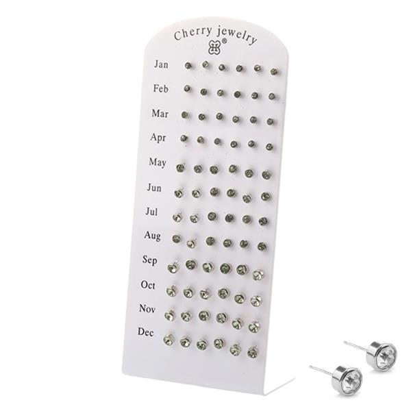 RHINESTONE STUD EARRING (36 UNITS)