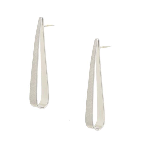 LONG TEARDROP METAL EARRING