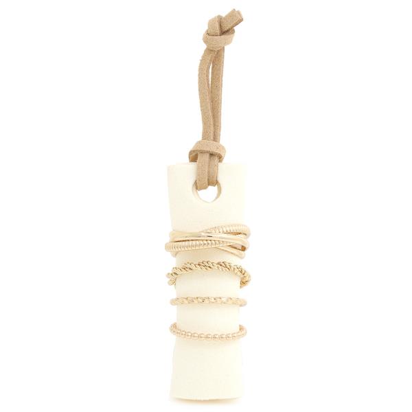 ROPE LINK ASSORTED RING SET