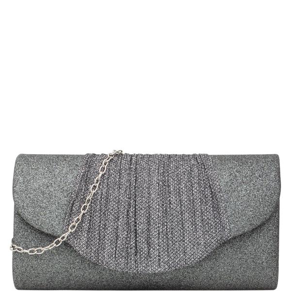 GLITTER TEXTURE CHIC CLUTCH CROSSBODY BAG