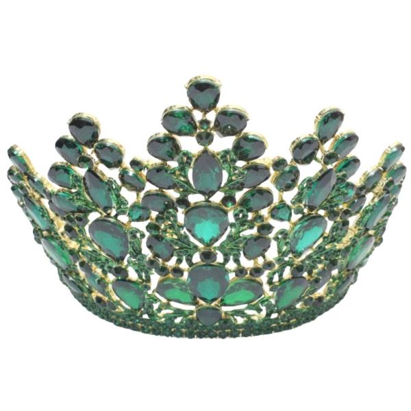 RHINESTONE & CRYSTAL STONE BRIDAL CROWN TIARA