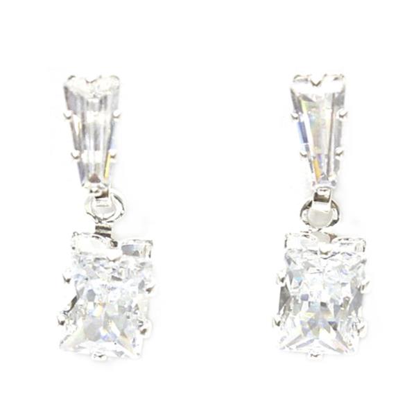 GEMSTONE & RHINESTONE BRIDAL EARRING