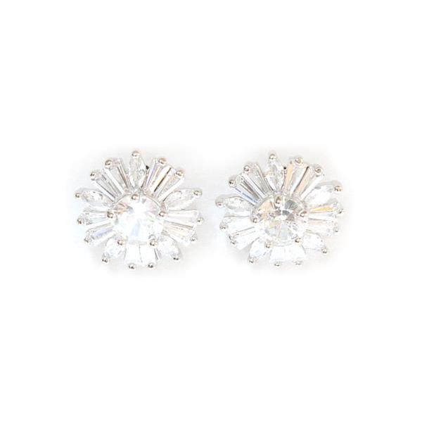 RHINESTONE FLOWER POST EARRING