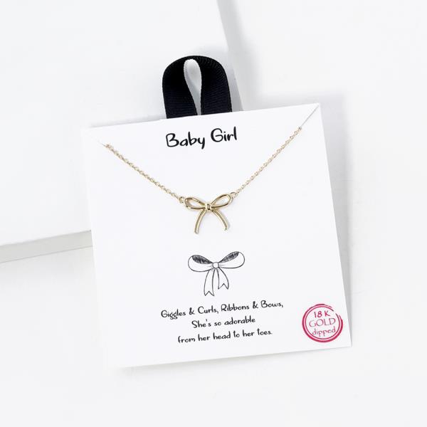 18K GOLD RHODIUM DIPPED BABY GIRL NECKLACE