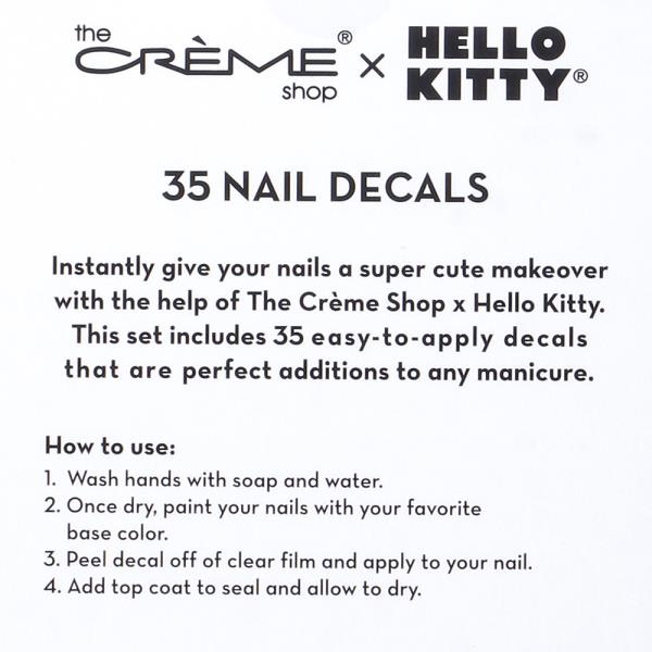 THE CREME SHOP X HELLO KITTY 35 NAIL DECORATION DECALS