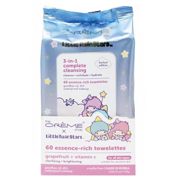 THE CRÈME SHOP LITTLE TWIN STARS 3-IN-1 COMPLETE CLEANSING WIPES
