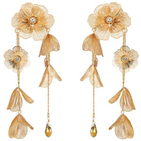 FILIGREE FLOWER CASCADE EARRING