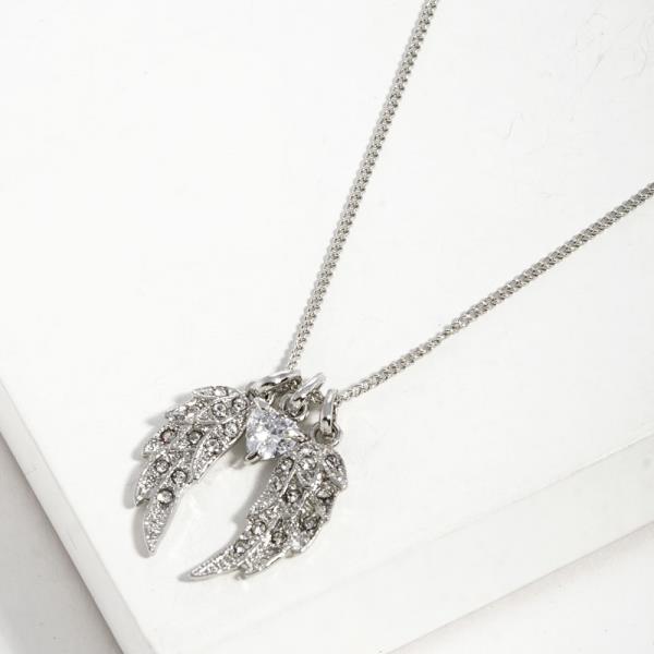 GOLD DIPPED CZ WING NECKLACE