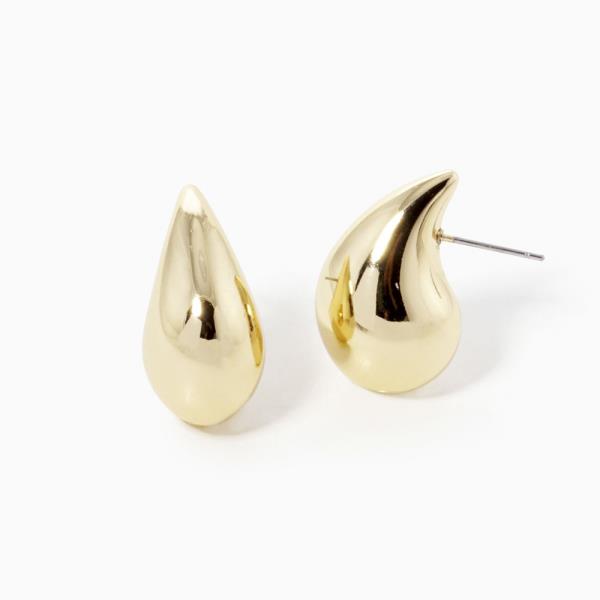 GOLD DIPPED TEARDROP POST EARRING