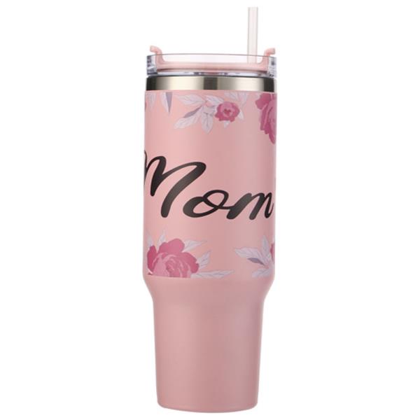 MOM LARGE SIZE TUMBLER WITH STRAW