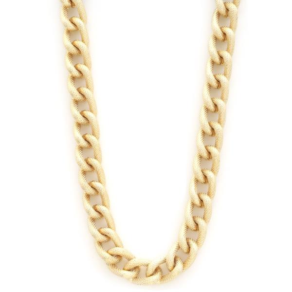 METAL TEXTURED CHAIN NECKLACE