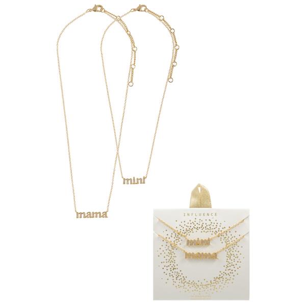 MAMA & MINI 18K GOLD DIPPED DAINTY NECKLACE SET
