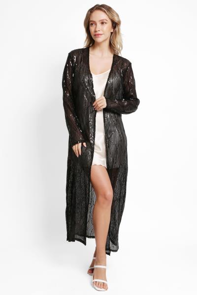 SEQUIN LONG COVER-UP