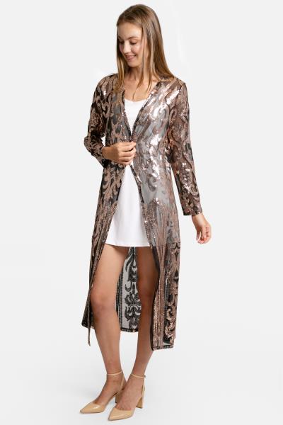 SEQUINED LONG COVER UP