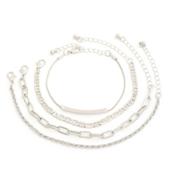 SDJ OVAL LINK METAL ASSORTED BRACELET SET