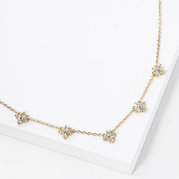 18K GOLD RHODIUM DIPPED A PIECE OF ME FLOWER NECKLACE