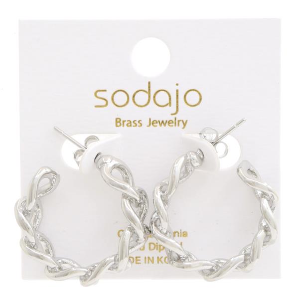 SODAJO CIRCLE LINK GOLD DIPPED EARRING