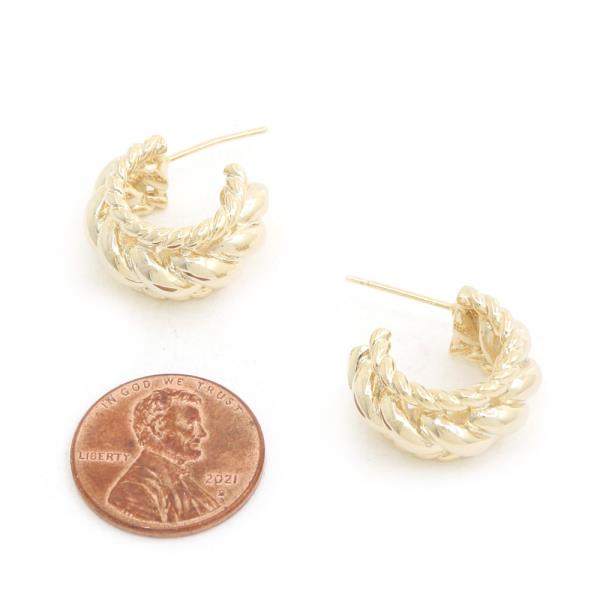SODAJO TWISTED LINK GOLD DIPPED EARRING