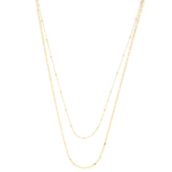 SODAJO DAINTY LAYERED GOLD DIPPED NECKLACE