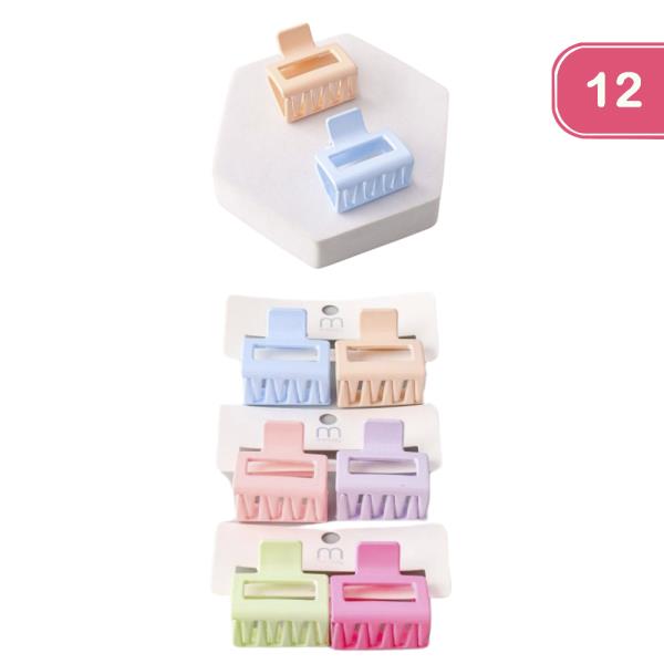 SMALL RECTANGLE CLAW CLIP SET (12 UNITS)