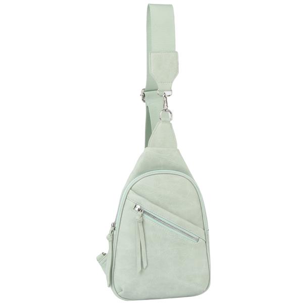 (PRE-ORDER / ONLINE ONLY) SMOOTH ZIPPER SLING CROSSBODY BAG