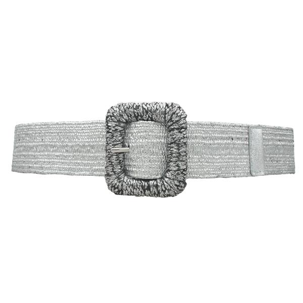 METALLIC WRAPPED RECTANGLE ELASTIC STRAW BELT
