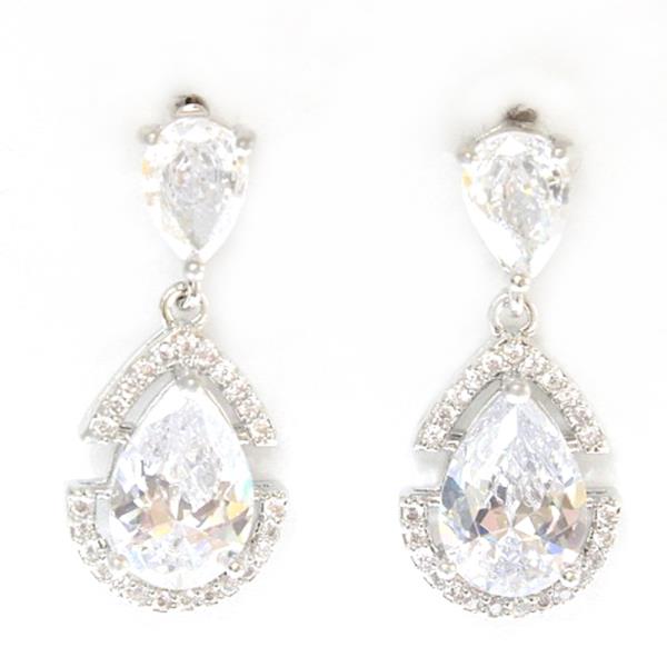 RHINESTONE TEARDROP DANGLE EARRING