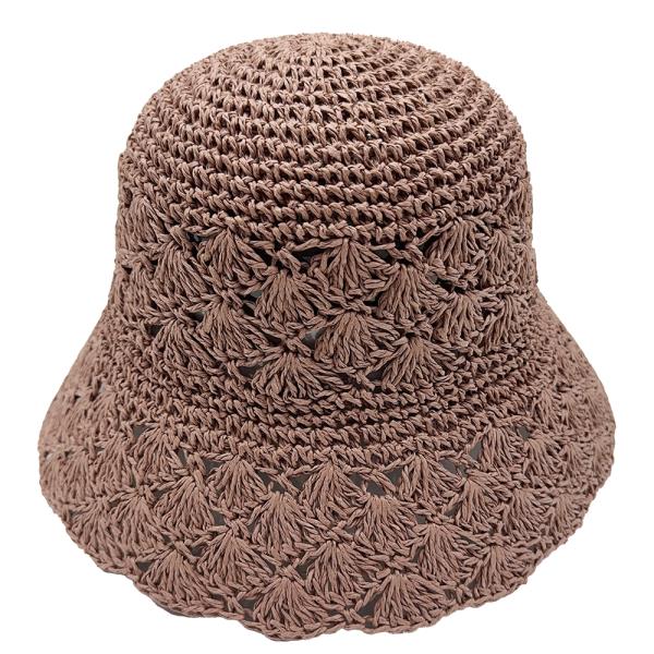 STRAW BUCKET HAT
