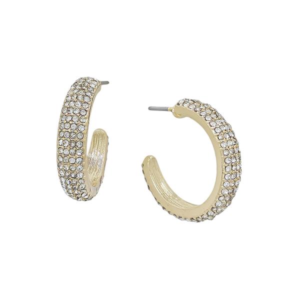 SMALL PAVE HOOP EARRING