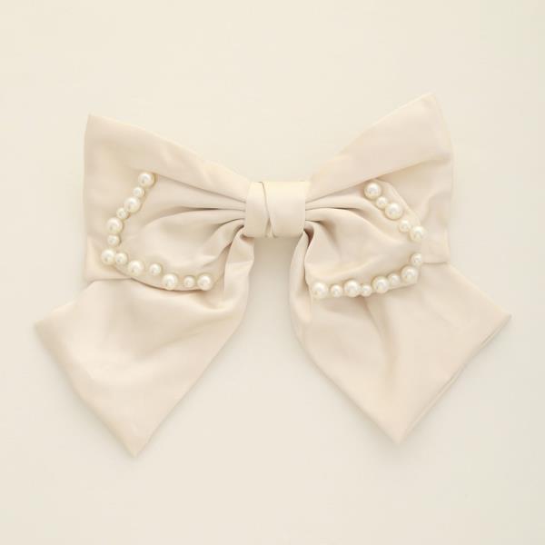 PEARL BEAD HAIR BOW