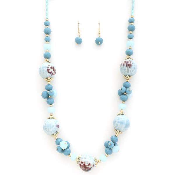 FLOWER BALL BEAD NECKLACE