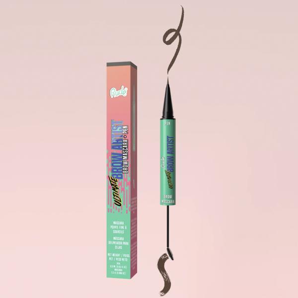 RUDE ULTIMATE BROW ARTIST BROW MASCARA AND PEN - Neutral Brown