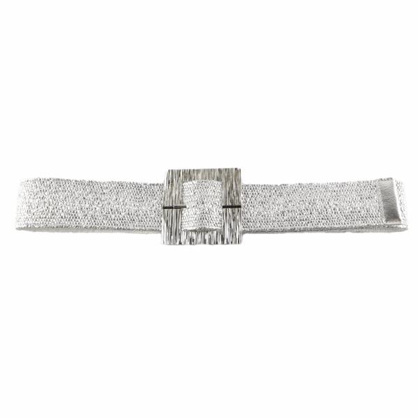 METALLIC RECTANGLE BUCKLE BELT