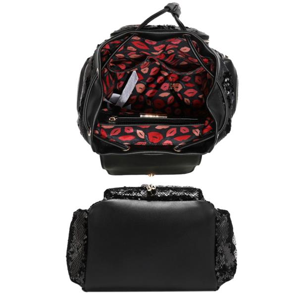 NICOLE LEE SEQUIN PATCH BACKPACK