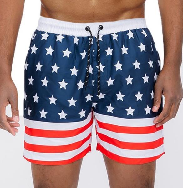 ($10.25 EA X 10 PCS) American Flag Swim Shorts