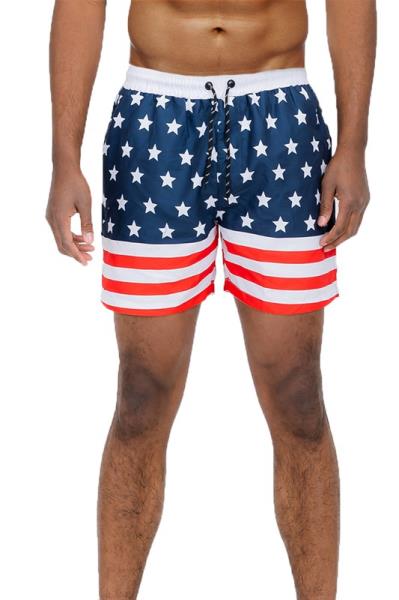 ($10.25 EA X 10 PCS) American Flag Swim Shorts