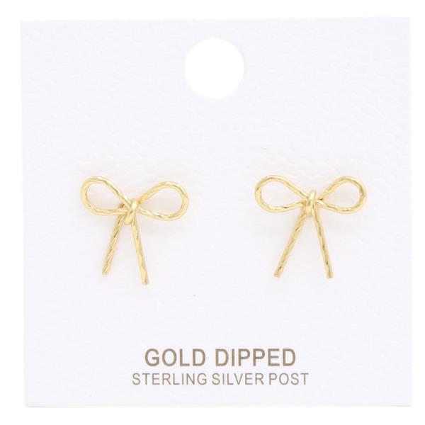 BOW GOLD DIPPED EARRING