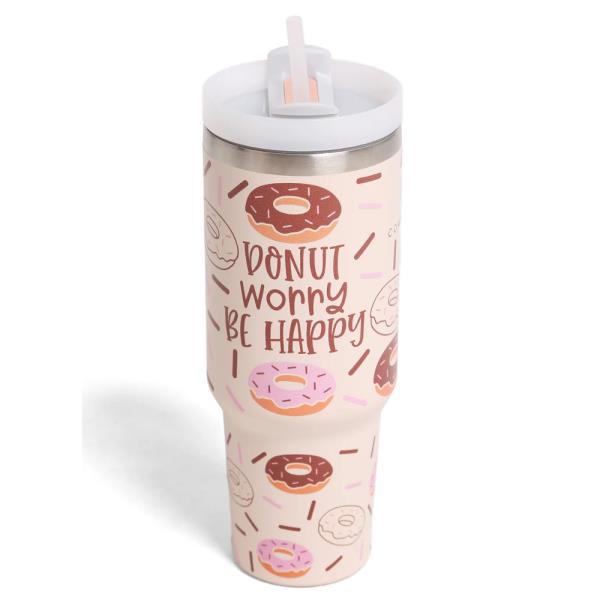 COMFYLUXE DONUT WORRY BE HAPPY TUMBLER