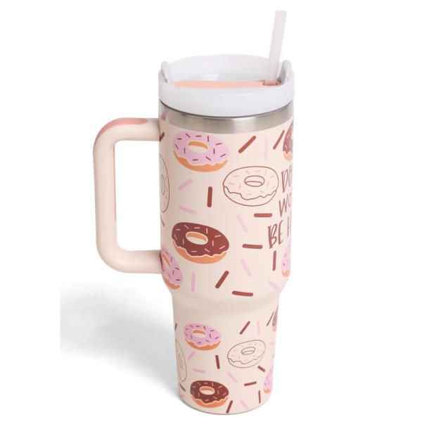 COMFYLUXE DONUT WORRY BE HAPPY TUMBLER