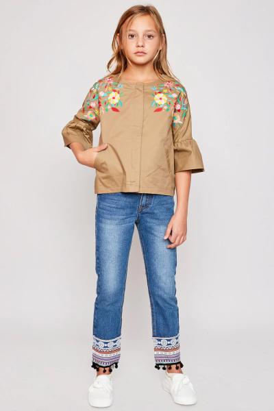 ($17.95 EA X 4 PCS) Girls Flower Embroidered Jacket