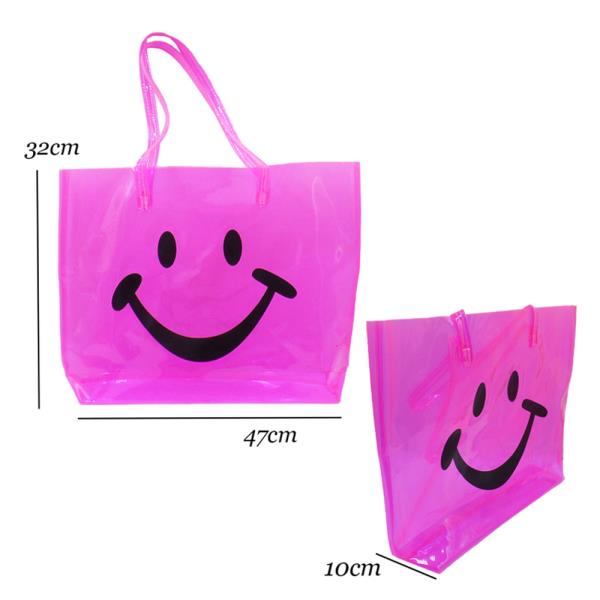 HAPPY FACE TOTE COLOR CLEAR BAG