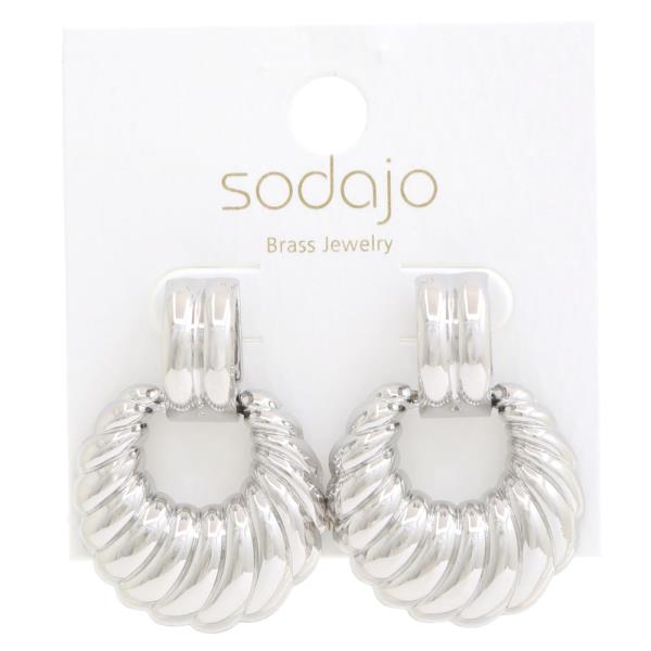 SODAJO CROISSANT GOLD DIPPED METAL EARRING