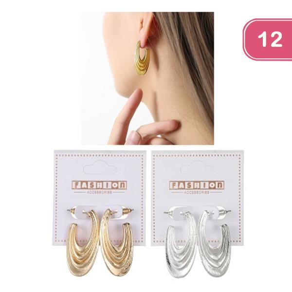 LAYERED HOOP EARRING (12 UNITS)