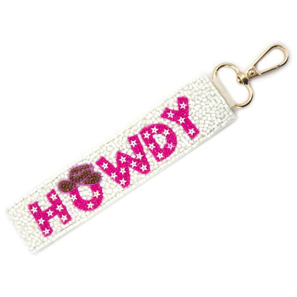 SEED BEAD HOWDY KEYCHAIN