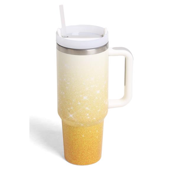 GRADIENT 40 oz TUMBLER W/HANDLE DOUBLE WALL STAINLESS STEEL