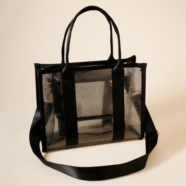 CLEAR TOTE CROSSBODY BAG