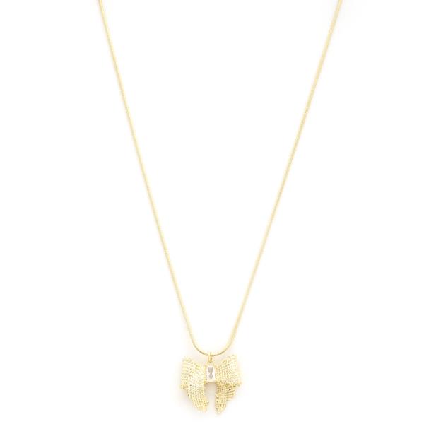 SODAJO BOW CHARM GOLD DIPPED NECKLACE